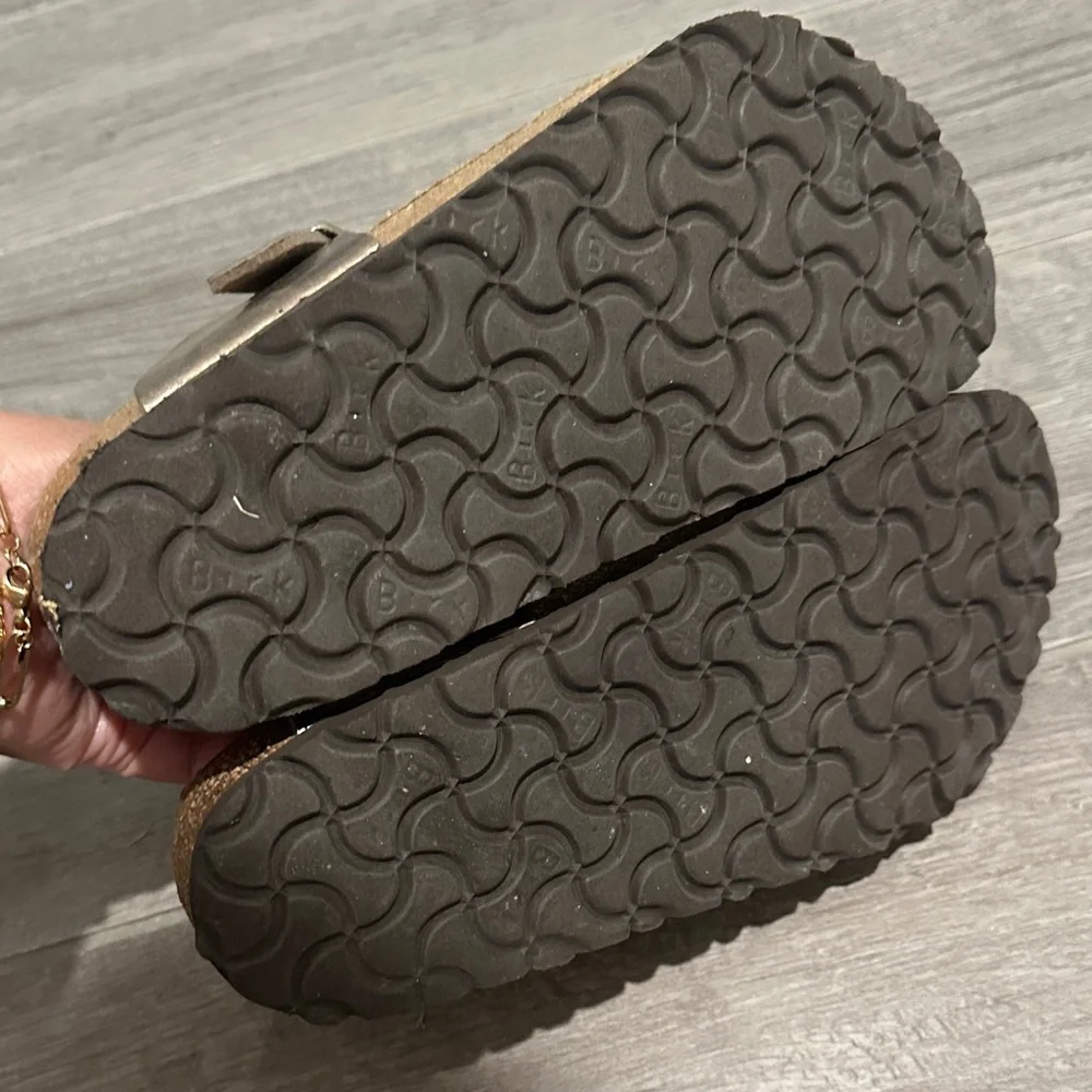 Birkenstock Metallic Brown Women's Slippers - Picture 2 of 4